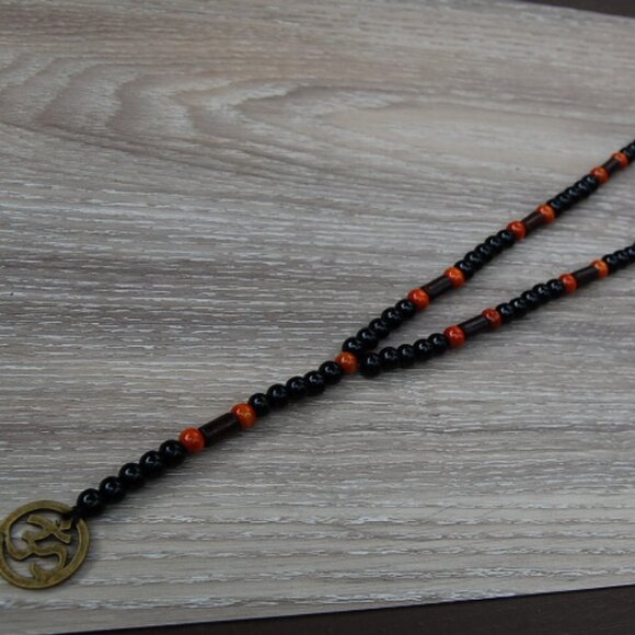 Om Necklace,Yoga Necklace,Om Rosary Necklace - Picture 2 of 3